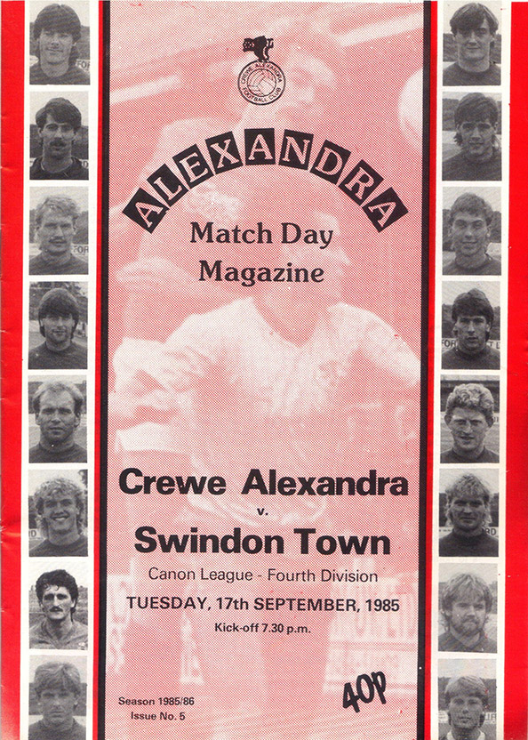 <b>Tuesday, September 17, 1985</b><br />vs. Crewe Alexandra (Away)